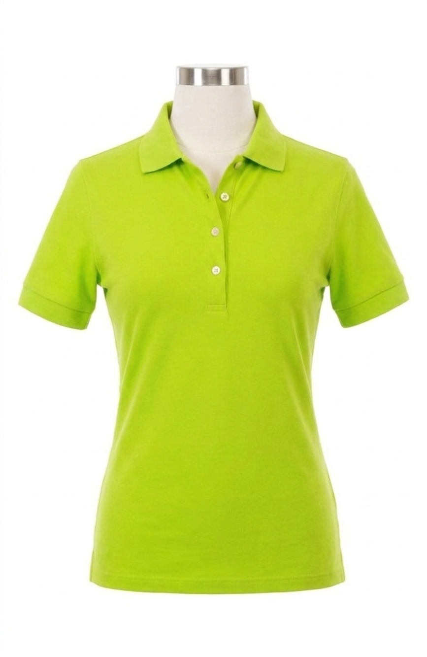 NEW GRETCHEN SCOTT gripe less short sleeve polo shirt in lime green